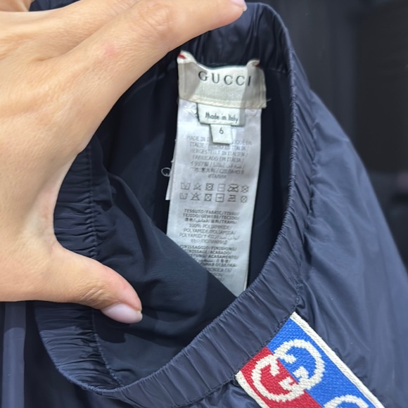 Gucci Blue and Red Athletic Shorts with Sporty Accents - Picture 3 of 3